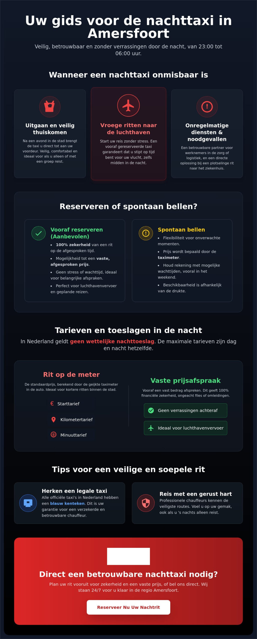 Taxi Amersfoort nacht: alles wat u moet weten over nachtelijk vervoer