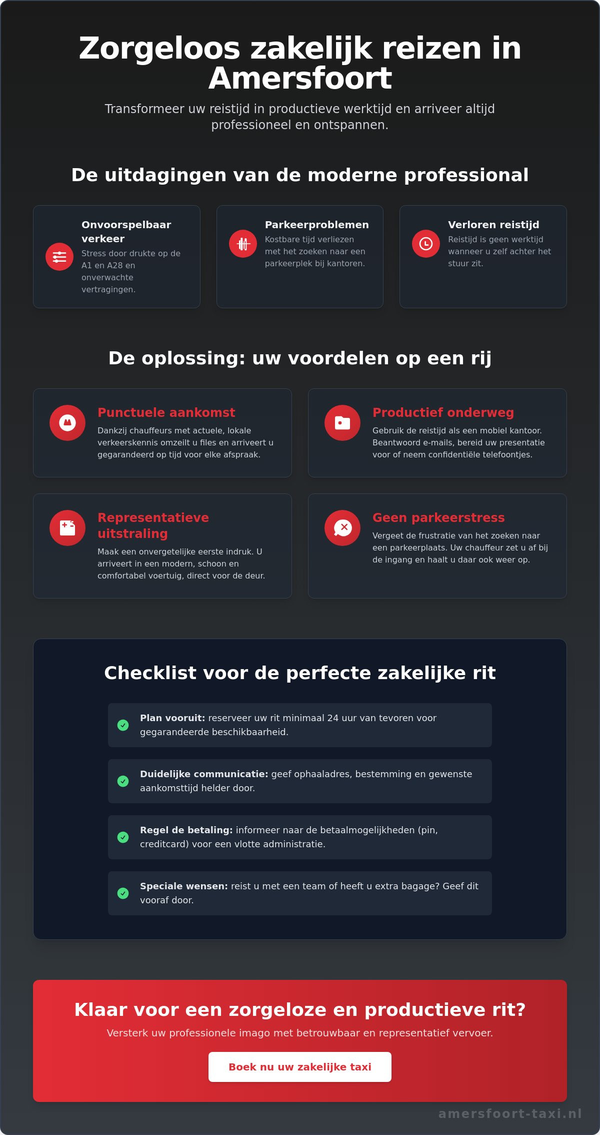 Taxi Amersfoort zakelijke afspraak: de checklist voor een zorgeloze aankomst