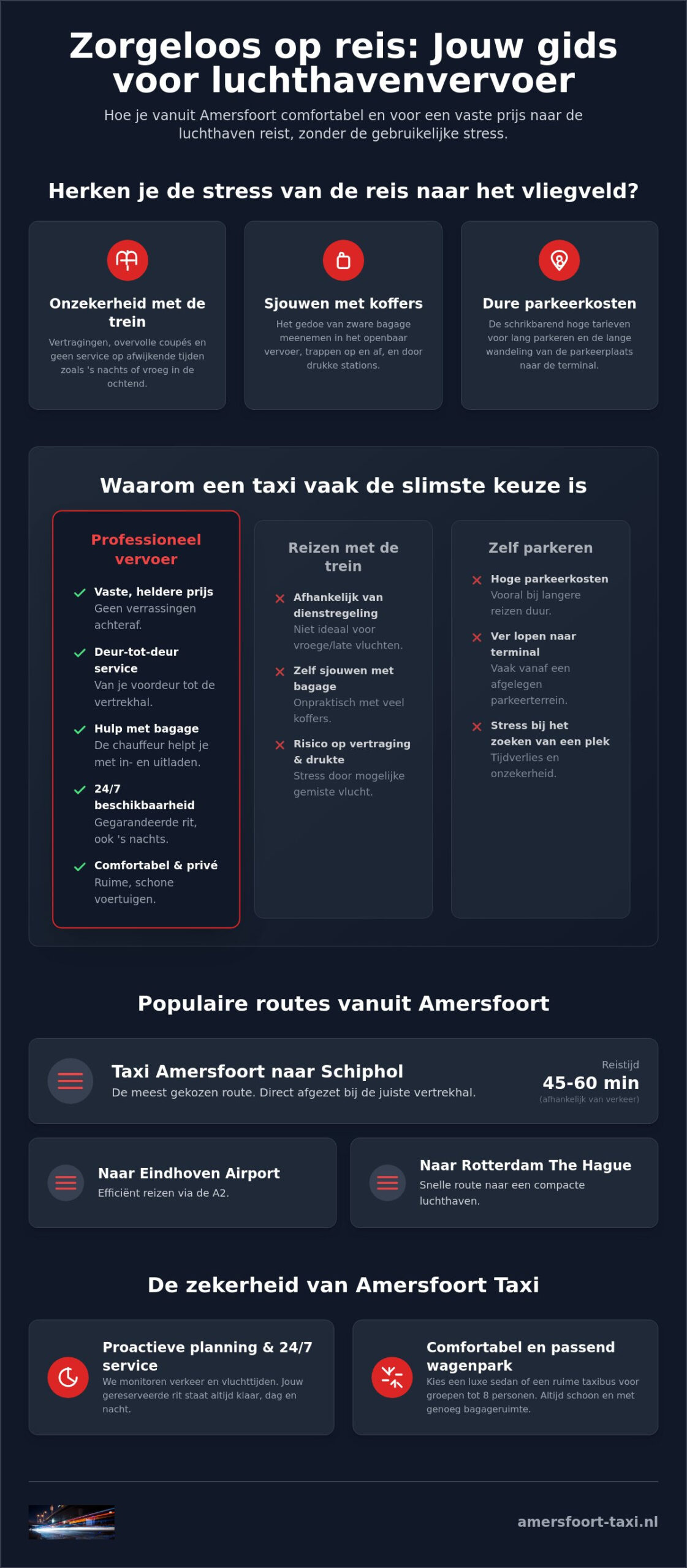 Luchthavenvervoer Amersfoort: Zorgeloos naar de Terminal