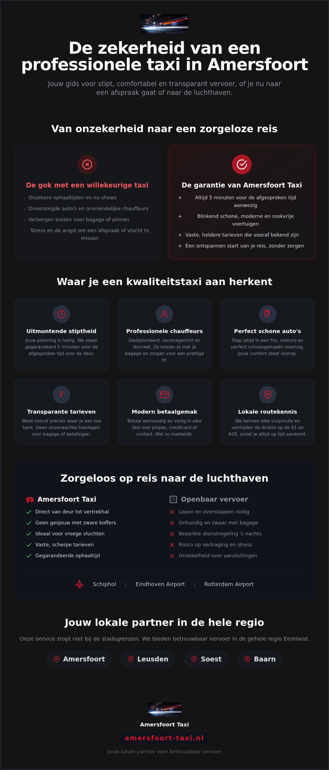 Betrouwbare Taxi in Amersfoort: Veilig en Altijd op Tijd